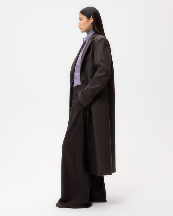 TWP Mustang melange Mattie Coat in Melange Twill Coating view 3