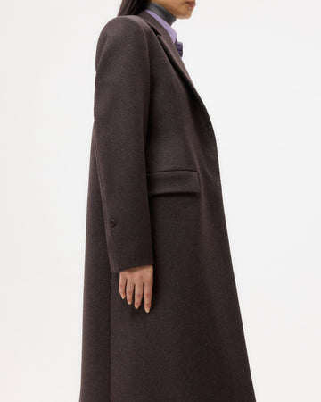 TWP Mustang melange Mattie Coat in Melange Twill Coating view 4