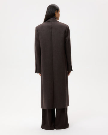 TWP Mustang melange Mattie Coat in Melange Twill Coating view 5