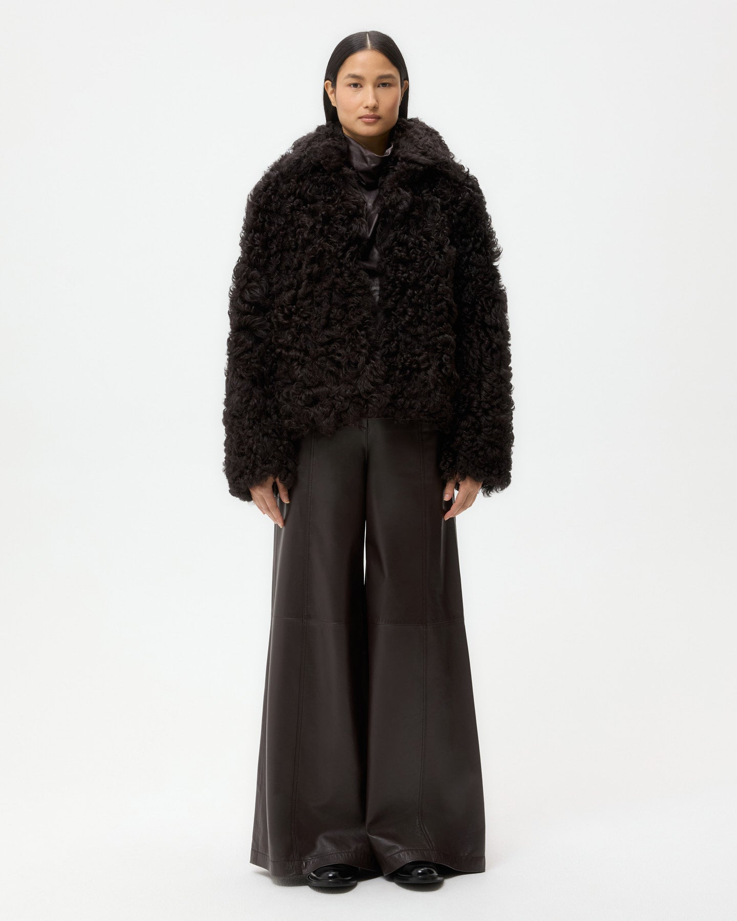 TWP After dark Sylvia Jacket in Curly Hair Shearling view 6