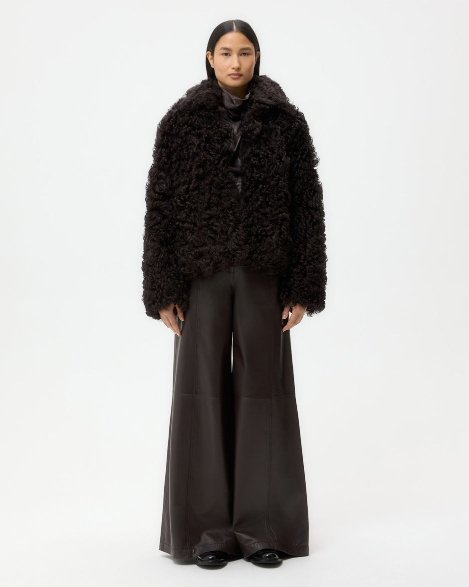 TWP After dark Sylvia Jacket in Curly Hair Shearling view 6