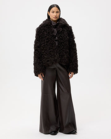 TWP After dark Sylvia Jacket in Curly Hair Shearling view 3