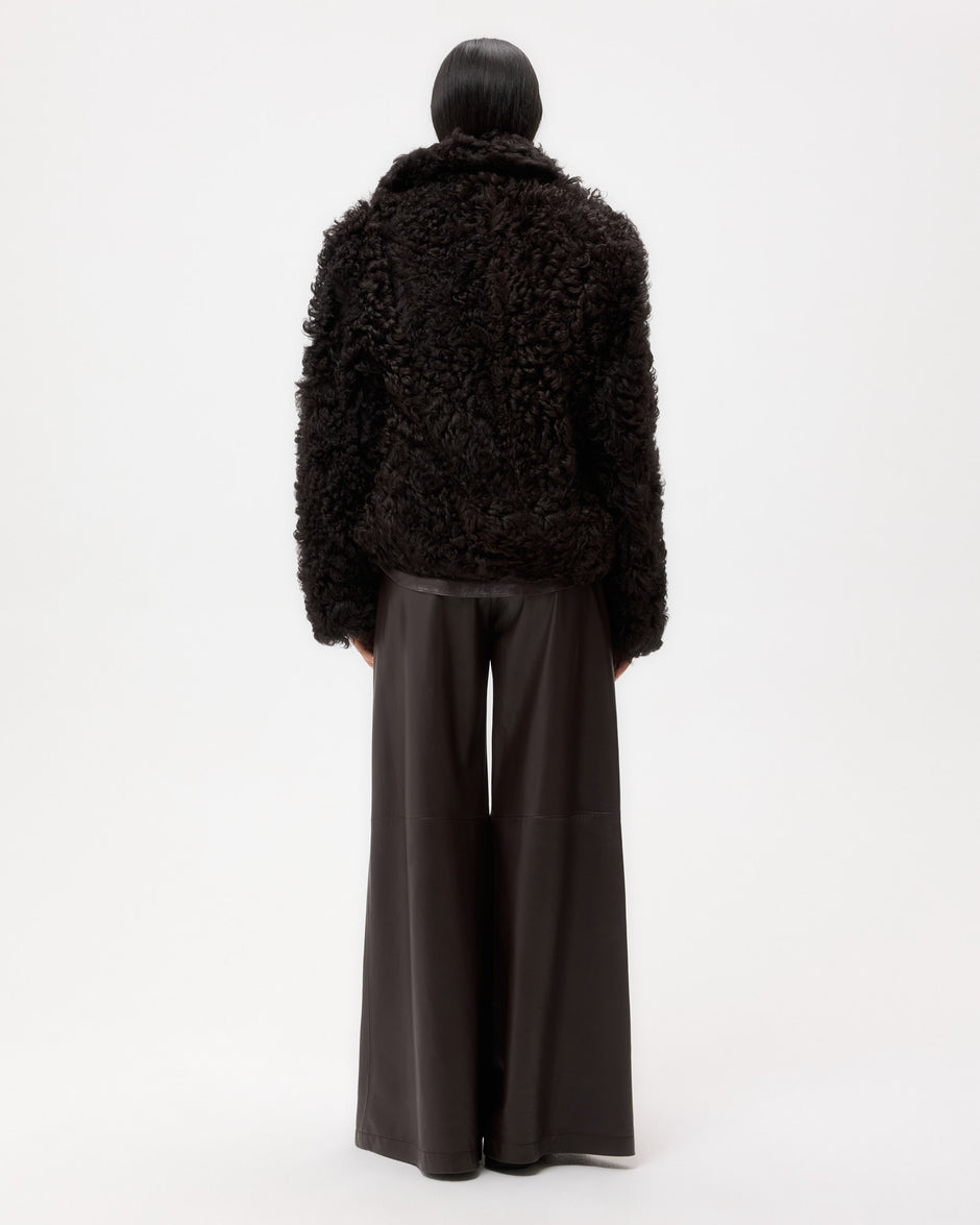TWP After dark Sylvia Jacket in Curly Hair Shearling view 5