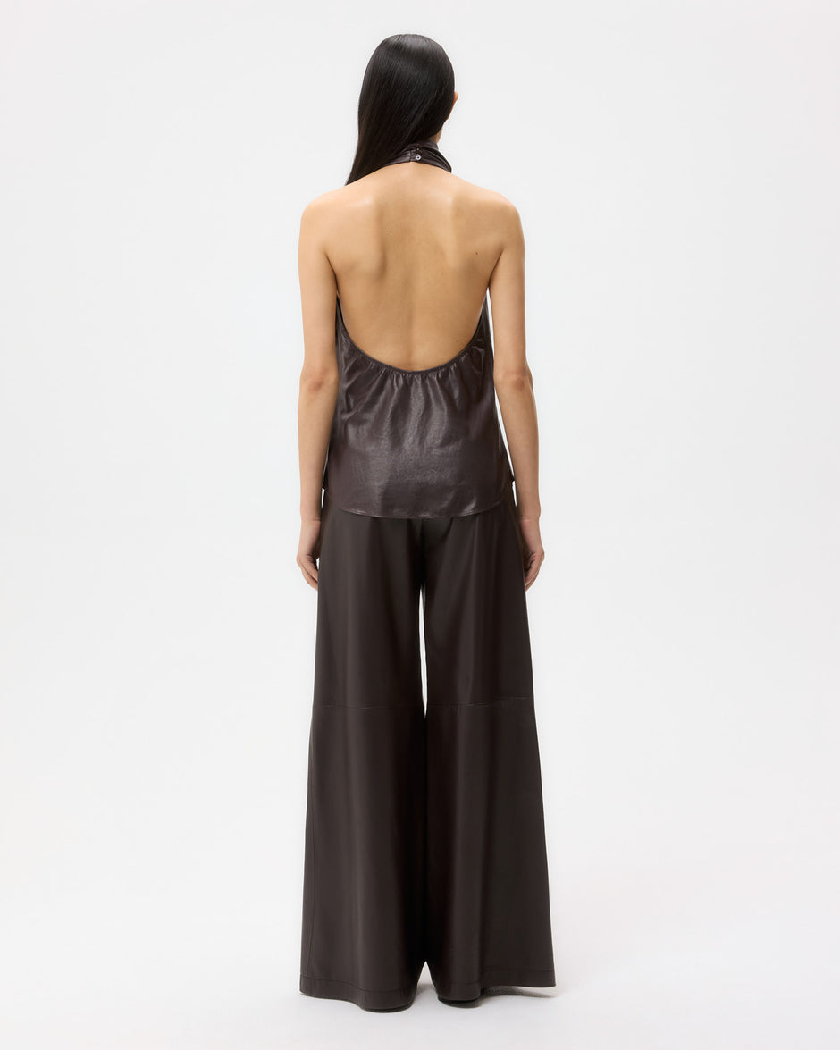 TWP After dark Friday Night Top in Paper Leather view 5