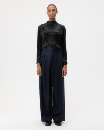 TWP Black Reversible Topper in Crystals view 6