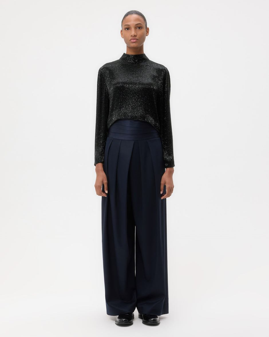 TWP Black Reversible Topper in Crystals view 6