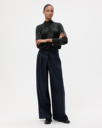 TWP Black Reversible Topper in Crystals view 3