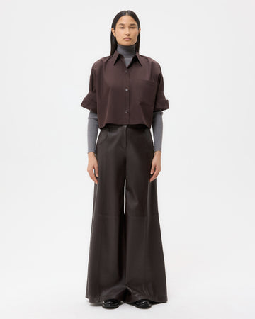 TWP Chocolate Next Ex Shirt in Super Compact Poplin view 6