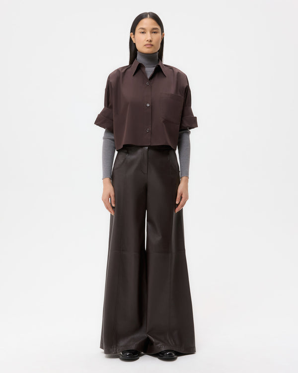 TWP Chocolate Next Ex Shirt in Super Compact Poplin view 6