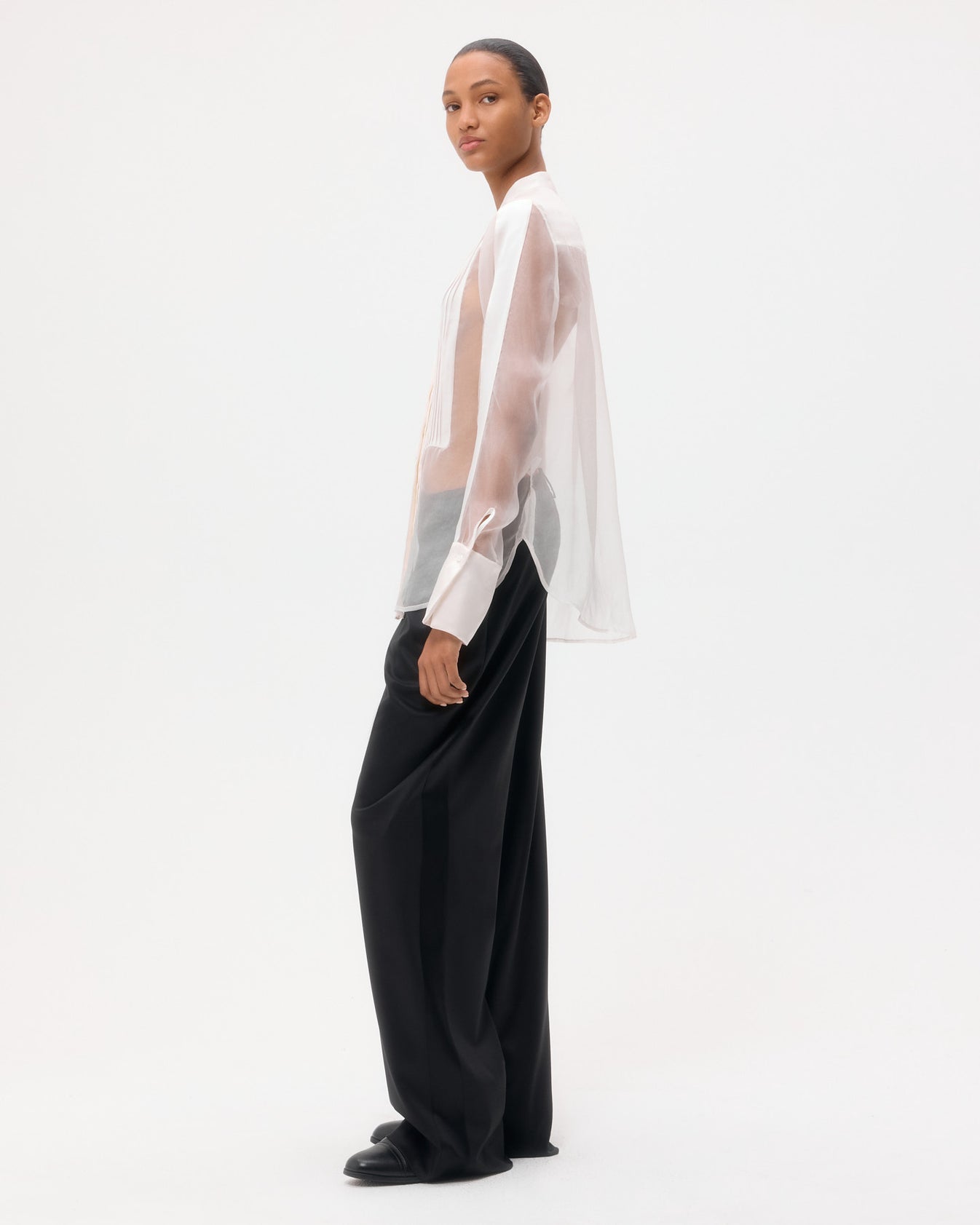 TWP Ivory Peyton Top in Silk Organza view 4