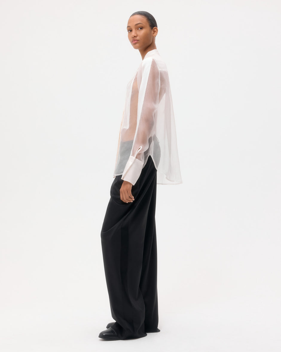 TWP Ivory Peyton Top in Silk Organza view 4
