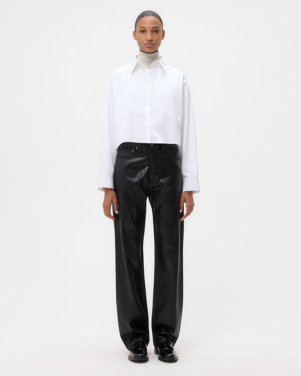 TWP White Soon To Be Ex Shirt With Bib in Super Compact Poplin view 6