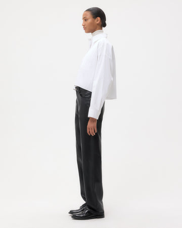 TWP White Soon To Be Ex Shirt With Bib in Super Compact Poplin view 4