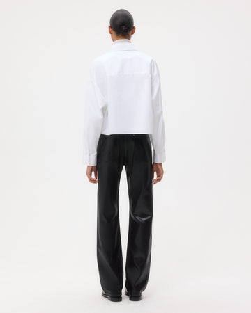 TWP White Soon To Be Ex Shirt With Bib in Super Compact Poplin view 5