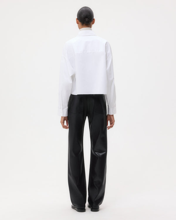TWP White Soon To Be Ex Shirt With Bib in Super Compact Poplin view 5