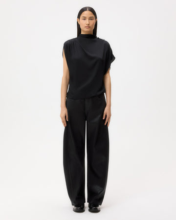 TWP Black Wish You Would Top in Silk Georgette view 6