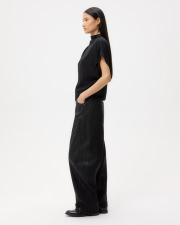TWP Black Wish You Would Top in Silk Georgette view 4