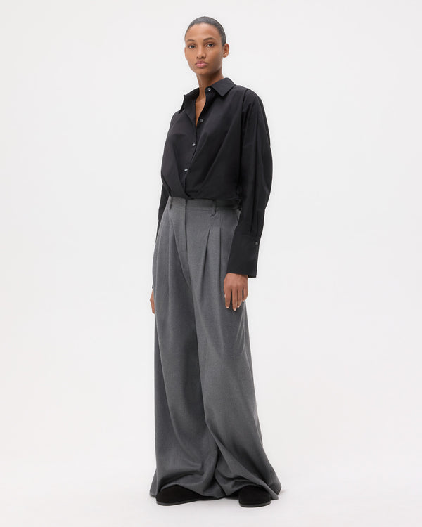 TWP Black Taken Top in Super Compact Poplin view 3