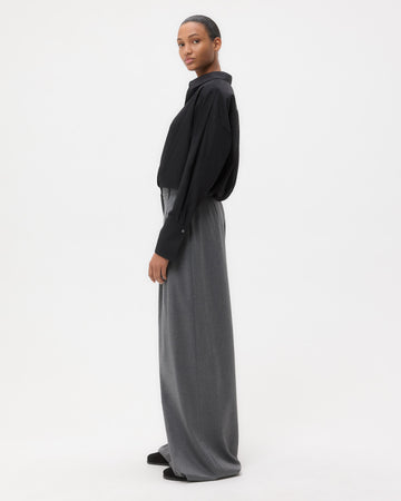 TWP Black Taken Top in Super Compact Poplin view 4