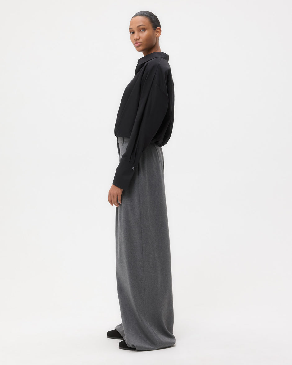 TWP Black Taken Top in Super Compact Poplin view 4