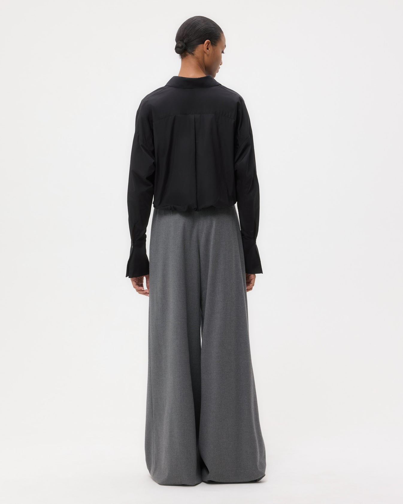TWP Black Taken Top in Super Compact Poplin view 5