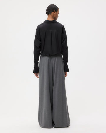 TWP Black Taken Top in Super Compact Poplin view 5