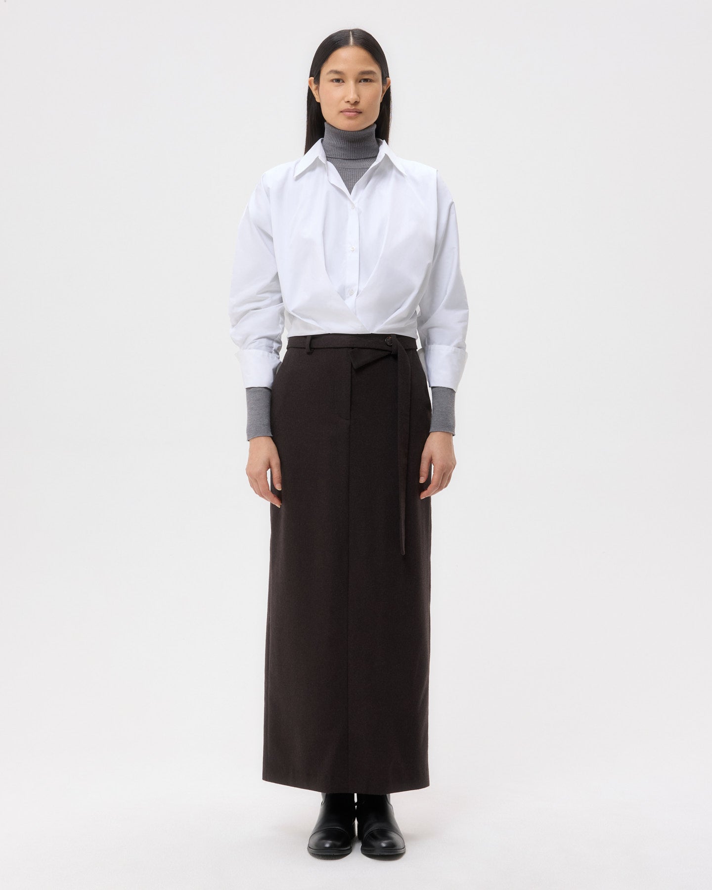 TWP White Taken Top in Super Compact Poplin view 6