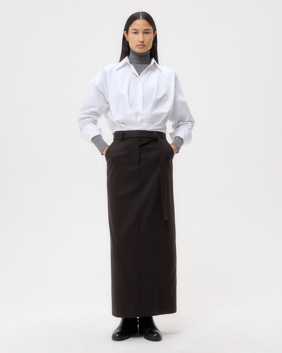 TWP White Taken Top in Super Compact Poplin view 3