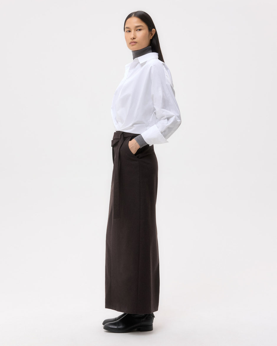 TWP White Taken Top in Super Compact Poplin view 4