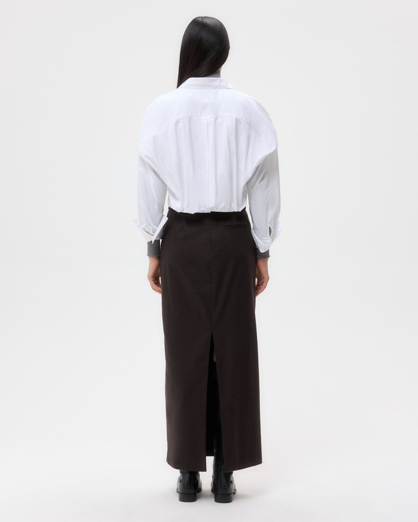 TWP White Taken Top in Super Compact Poplin view 5