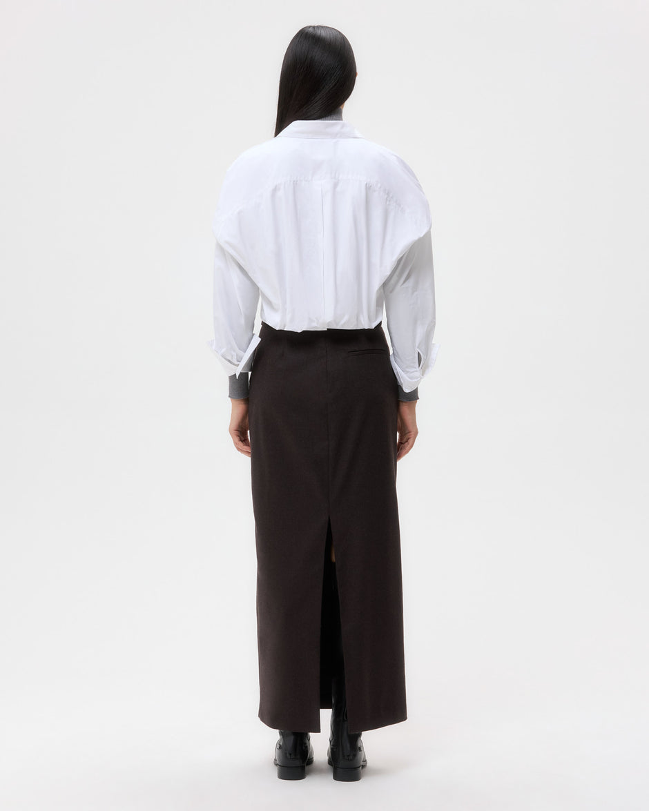 TWP White Taken Top in Super Compact Poplin view 5