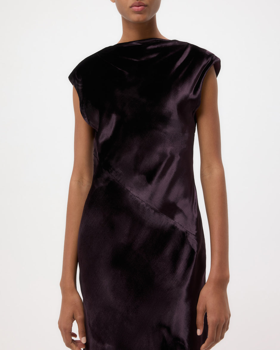 TWP Plum Back To You Dress in Stretch Light Velvet view 2