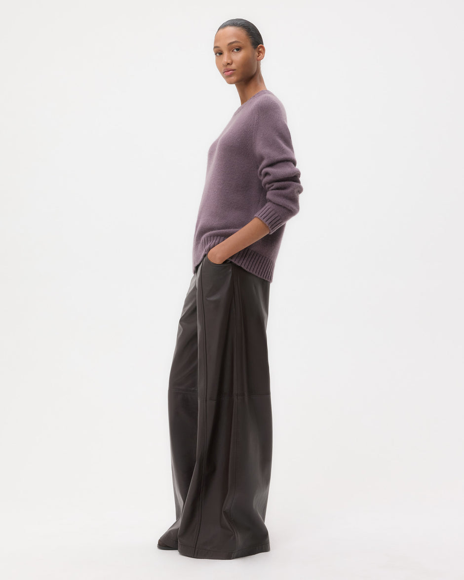TWP Smoked lavender New Jill Crewneck in Cashmere view 4