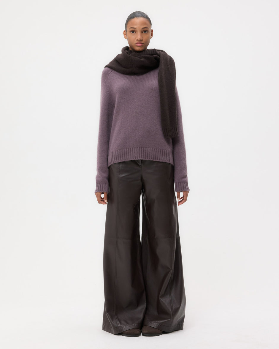 TWP Smoked lavender New Jill Crewneck in Cashmere view 6