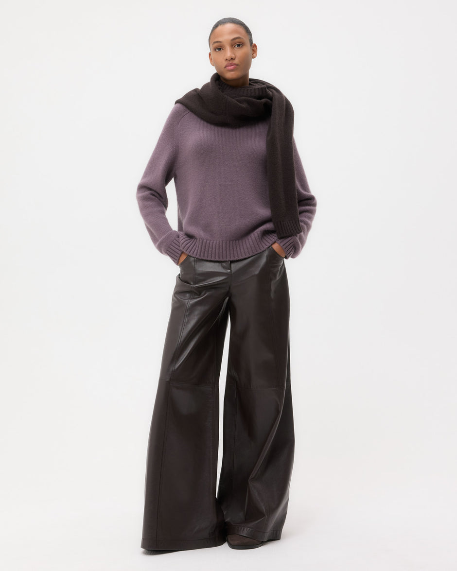 TWP Smoked lavender New Jill Crewneck in Cashmere view 3