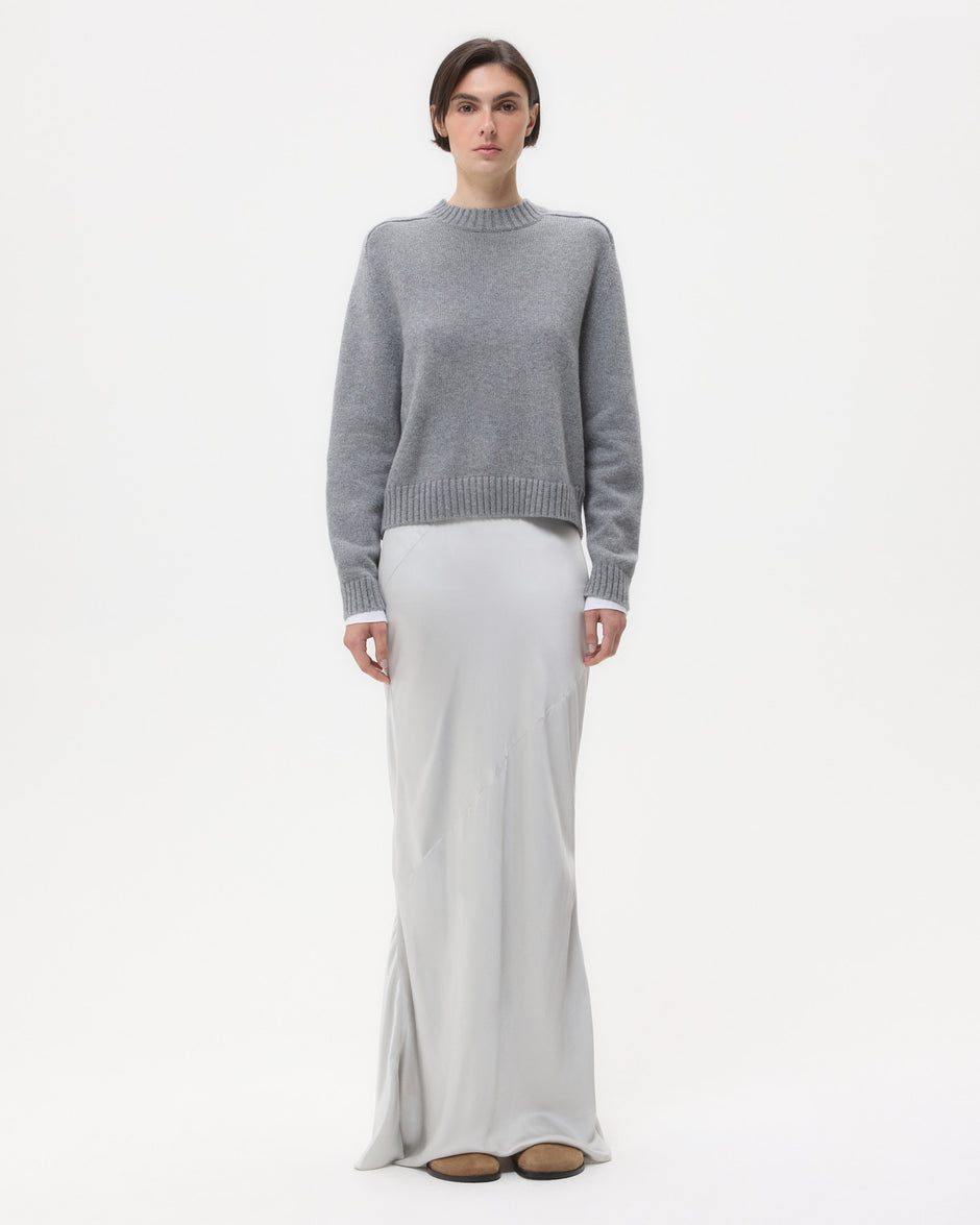TWP Grey New Jill Crewneck in Cashmere view 2