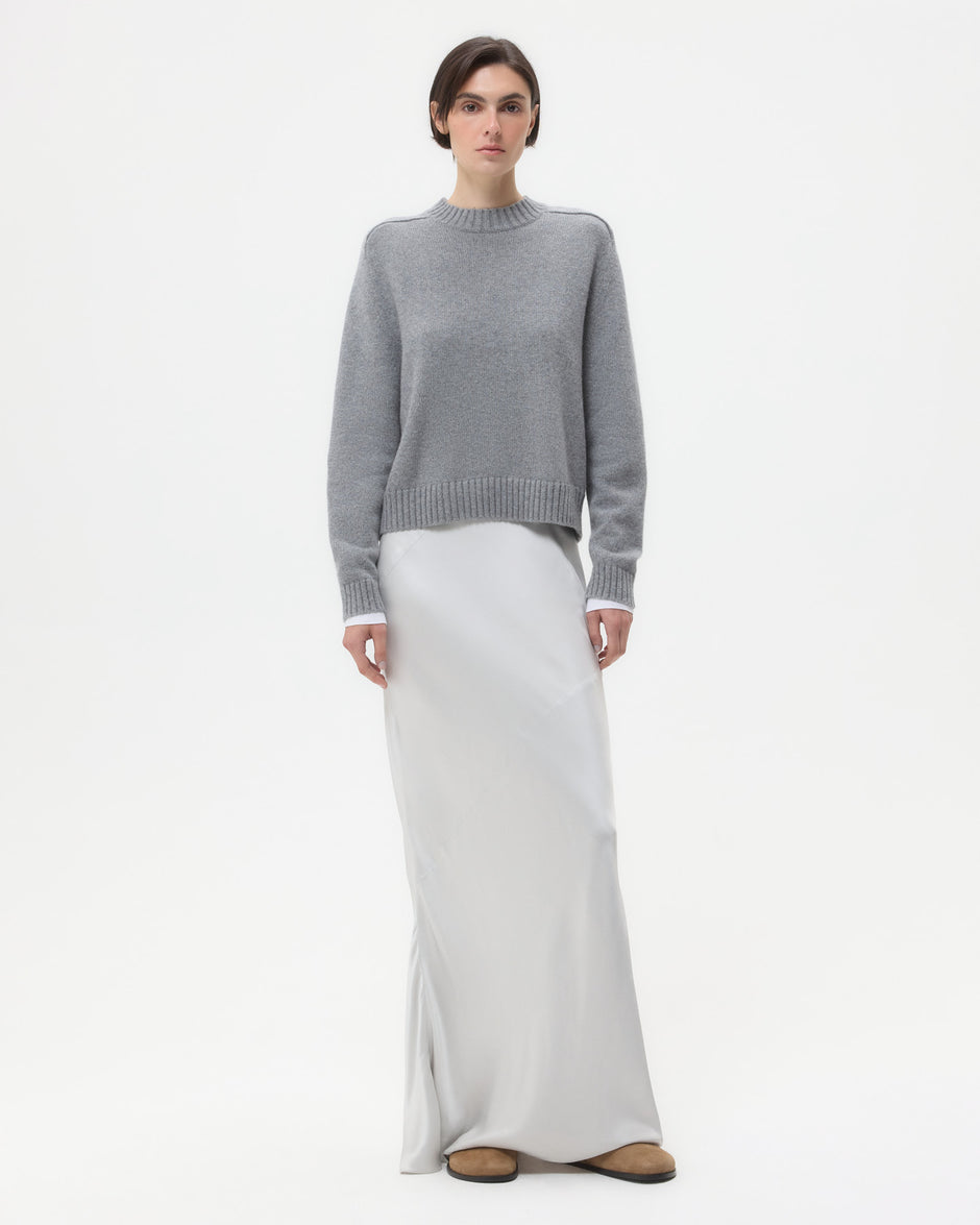 TWP Grey New Jill Crewneck in Cashmere view 6