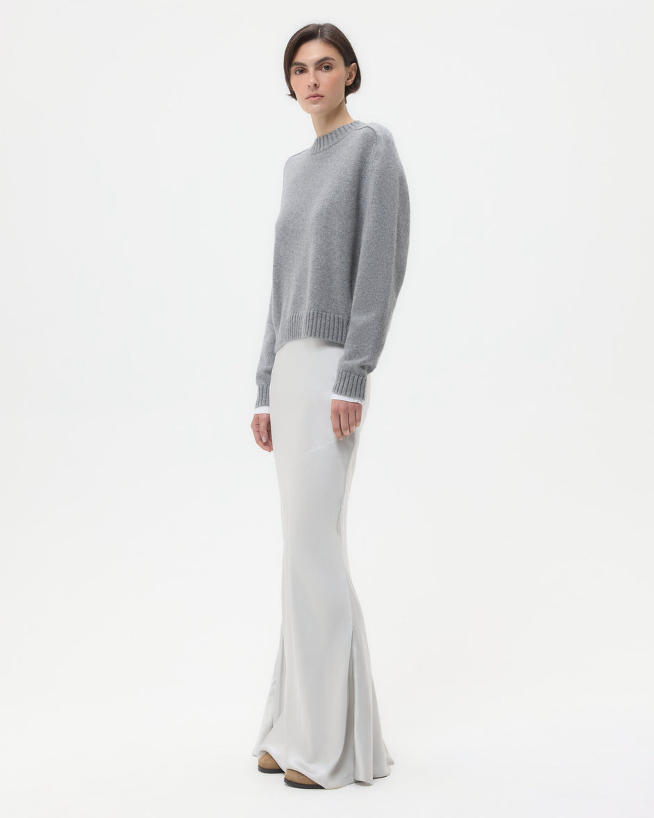 TWP Grey New Jill Crewneck in Cashmere view 3