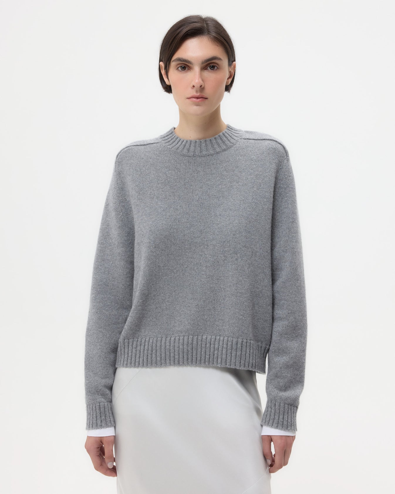 TWP Grey New Jill Crewneck in Cashmere view 1