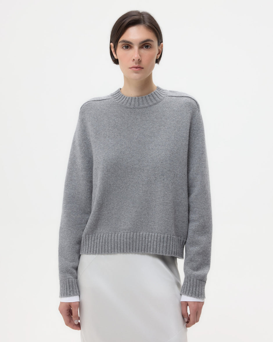 TWP Grey New Jill Crewneck in Cashmere view 1
