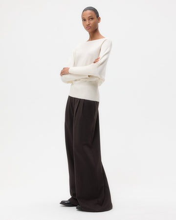 TWP Ivory Off The Shoulder Knit in Cashmere view 4
