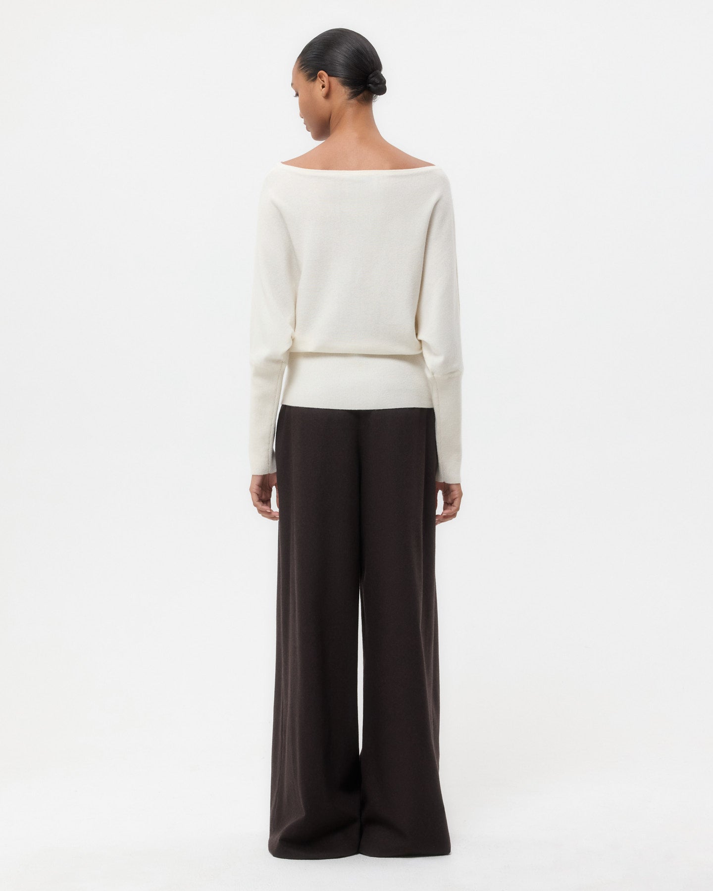 TWP Ivory Off The Shoulder Knit in Cashmere view 5