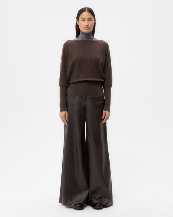 TWP Peat Off The Shoulder Knit in Cashmere view 6