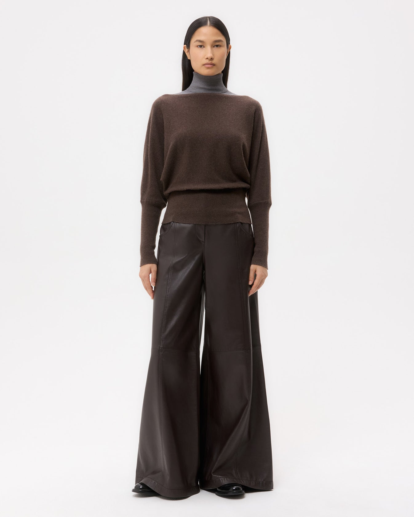 TWP Peat Off The Shoulder Knit in Cashmere view 3