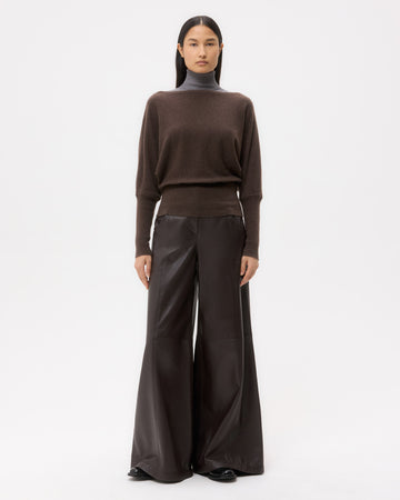 TWP Peat Off The Shoulder Knit in Cashmere view 3
