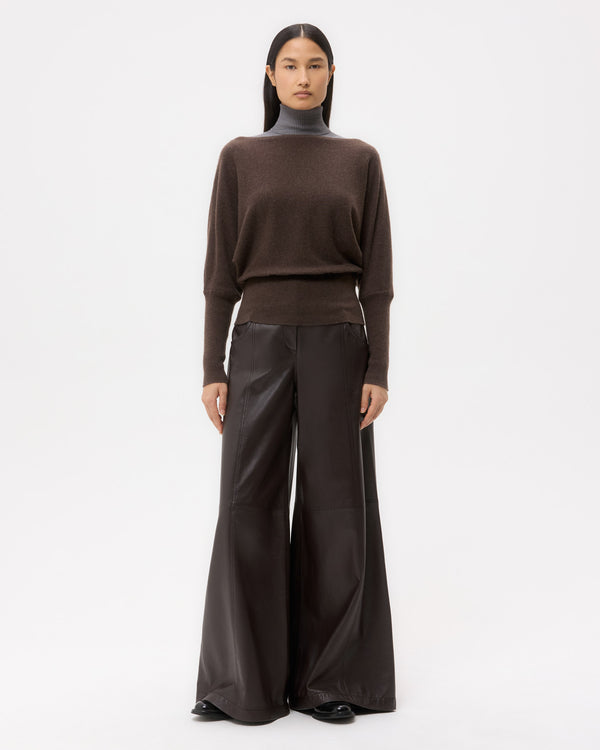 TWP Peat Off The Shoulder Knit in Cashmere view 3