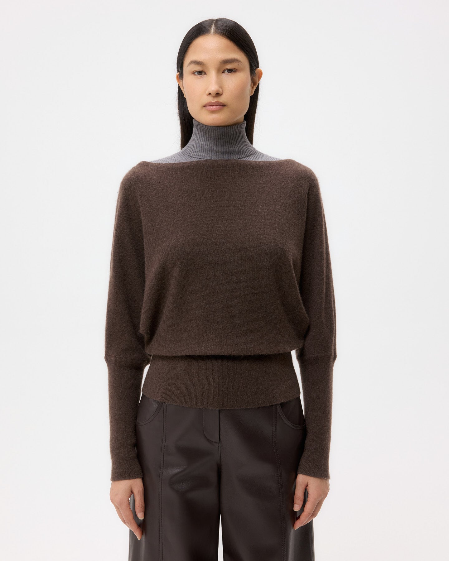 TWP Peat Off The Shoulder Knit in Cashmere view 2
