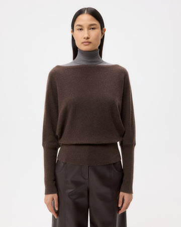 TWP Peat Off The Shoulder Knit in Cashmere view 2