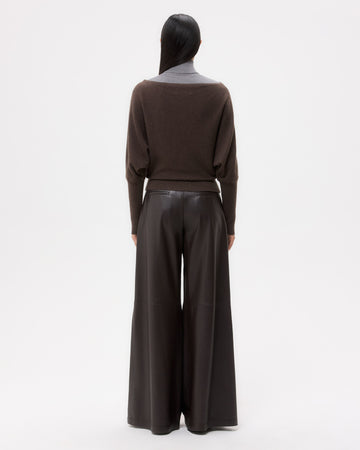 TWP Peat Off The Shoulder Knit in Cashmere view 5