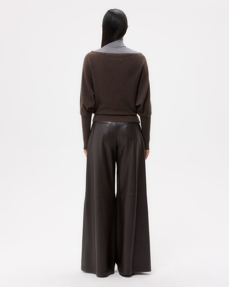 TWP Peat Off The Shoulder Knit in Cashmere view 5
